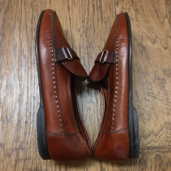 Santoni Brown Leather Upper #42143915 Causal Dress Shoe